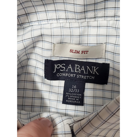 Jos. A. Bank Comfort Stretch Slim Fit Men’s Dress Shirt Size 16 32/33 - Picture 3 of 11